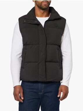 Hugo Men's Black Quilted Puffer Vest - Lightweight Cold-Weather Layer
